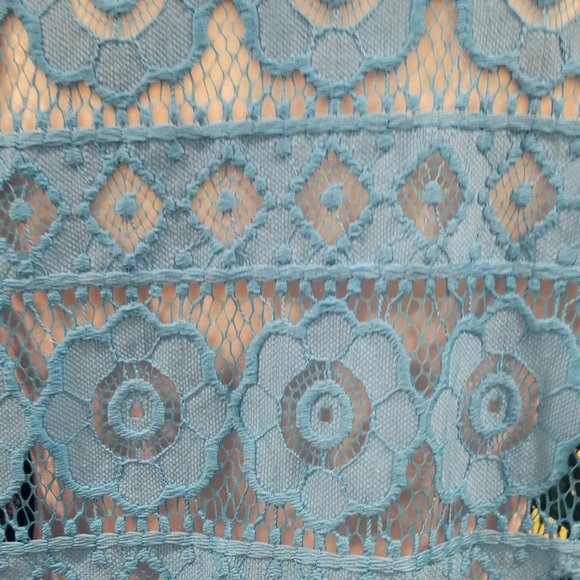 NWT Long Sleeve Open Front Embroidered Mesh Jacket - Picture 6 of 6